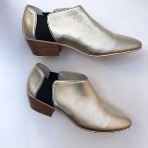 Intentionally Blank City Gold Chelsea Booties